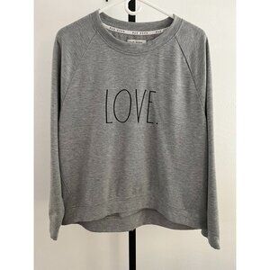 EUC Rae Dunn Gray "Love" Sweatshirt